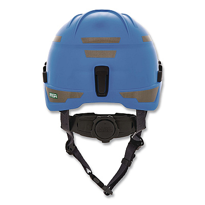 MSA V-Gard H1 Safety Helmet, Brimless, Fas-Trac III Pivot Ratchet Suspension, One Size Fits Most (6.5 to 8), Blue (10194793)