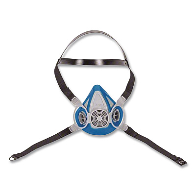 MSA Advantage 200 LS Respirator with Two-Piece Neckstrap, Medium, Blue (815692)