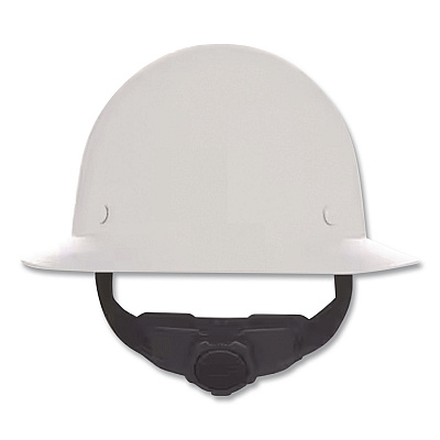 MSA Skullgard Protective Hard Hats, Full Brim, Fas-Trac III Ratchet Suspension, One Size Fits Most (6.5 to 8), White (475408)