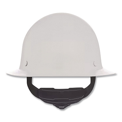 MSA Skullgard Protective Hard Hats, Full Brim, Fas-Trac III Ratchet Suspension, One Size Fits Most (6.5 to 8), White (475408)