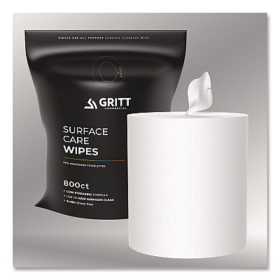 Surface Care Wipes, 1-Ply, 6 x 8, Fresh Scent, White, 800 Wipes (GRI5RW1)