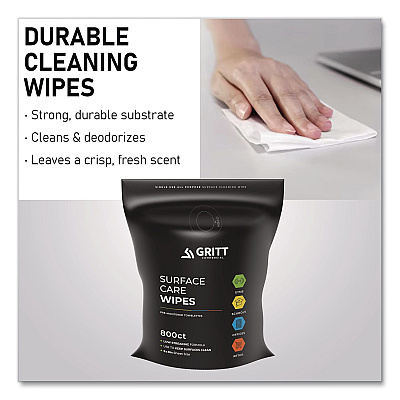 Surface Care Wipes, 1-Ply, 6 x 8, Fresh Scent, White, 800 Wipes (GRI5RW1)