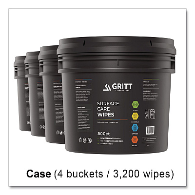 Surface Care Wipes, 1-Ply, 6 x 8, Fresh Scent, White, 800/Bucket, 4 Buckets/Carton (GRI5RW1BCS)