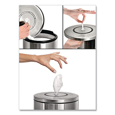 Stainless Steel Tabletop Wipes Dispenser, 10 x 10 x 11.75, Brushed Stainless Steel (GRI510T)