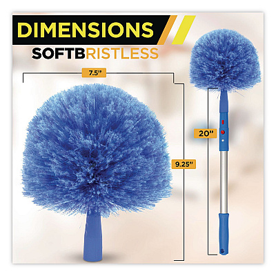 Cobweb/Corner Duster Brush with 20" Pole, 3/Kit (GRI1083PK)