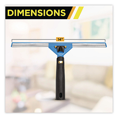 Swivel Window Squeegee with Quick Release, 14" Wide Blade, 3/Pack (GRI1293PK)