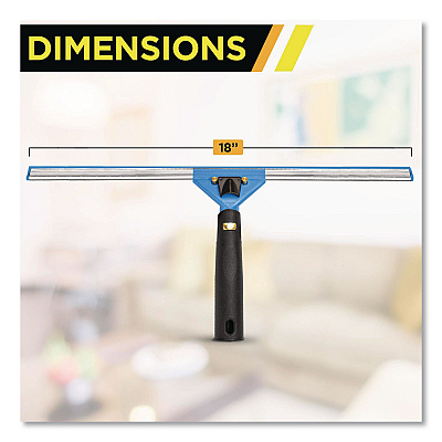 Swivel Window Squeegee with Quick Release, 18" Wide Blade, 2/Pack (GRI129182PK)