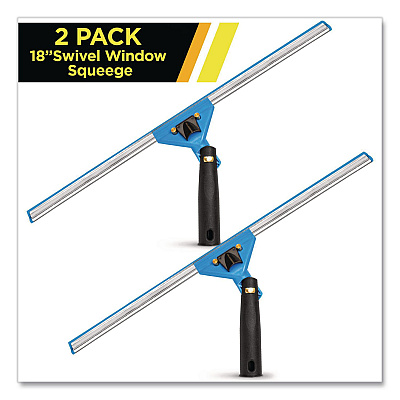 Swivel Window Squeegee with Quick Release, 18" Wide Blade, 2/Pack (GRI129182PK)
