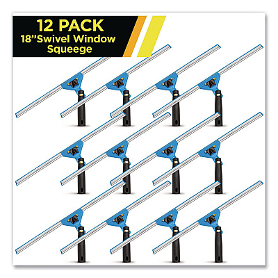 Swivel Window Squeegee with Quick Release, 18" Wide Blade, 12/Carton (GRI1291812PK)