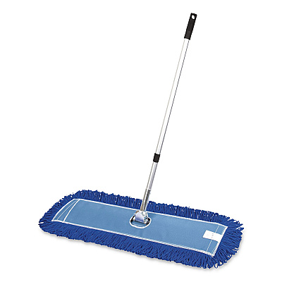 All-In-One Microfiber Dust Mop Set with Telescopic Handle, 36 x 5, Blue Microfiber Head, 40" to 72" Silver Aluminum Handle (GRI17436T)