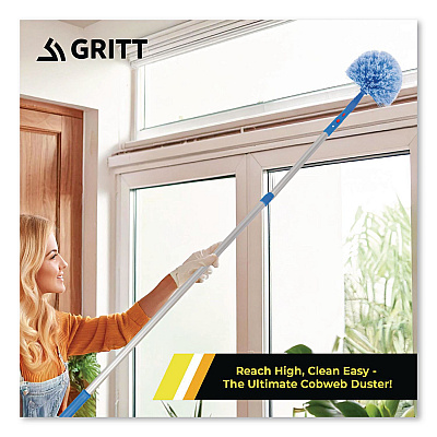 Cobweb/Corner Duster Brush with Telescopic Pole, 3 ft to 6 ft Handle (GRI1026F)