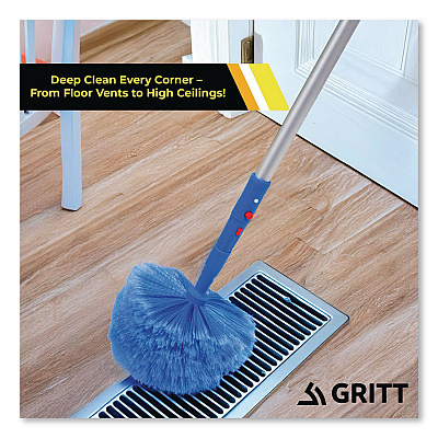 Cobweb/Corner Duster Brush with Telescopic Pole, 3 ft to 6 ft Handle (GRI1026F)