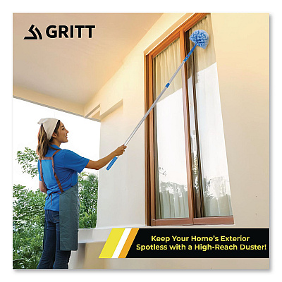 Cobweb/Corner Duster Brush with Telescopic Pole, 3 ft to 6 ft Handle, 3/Kit (GRI1026F3PK)