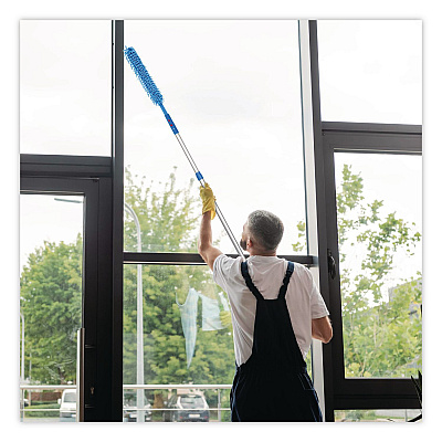 Flexible Wand Duster with Microfiber and Chenille Sleeve and 6 ft Telescopic Pole, 3/Kit (GRI1756F3PK)