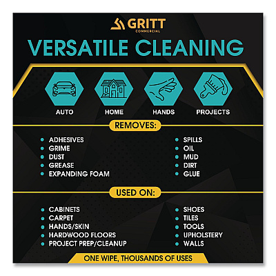 Heavy-Duty Cleaning Wipes, 10 x 12, Citrus, White, 300 Wipes/Bucket, 4 Buckets/Carton (GRI63004)