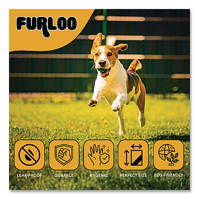 Pet Waste Station Header Heavy-Duty Leak-Resistant Dog Waste Refill Bags, Open-Face, 8.5" x 13.4", Black, 1000 Bags/Carton (FLO2110)