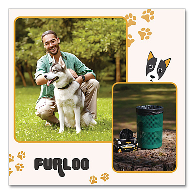 13-Gallon Heavy Duty Dog Waste Station Can Liners, Open-Face, 13 Gallons, 26" x 33", Black, 50 Bags/Roll, 2/Pack (FLO222PK)