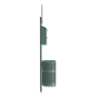 Pet Waste Station Starter Kit with Roll Bag Dispenser, Bags and Liners, 11.5 gal, Top Door, Green (FLO1RSGB)