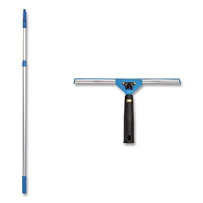 Pro Window Washing Kit with Swivel Squeegee and 6 ft Telescopic Pole, 14" Wide Blade (GRI1306F14)