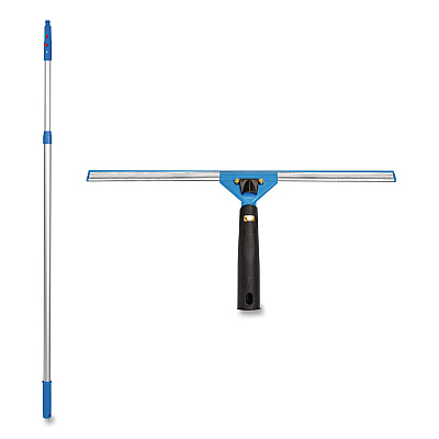 Pro Window Washing Kit with Swivel Squeegee and 6 ft Telescopic Pole, 18" Wide Blade, 2/Kit (GRI1306F182P)