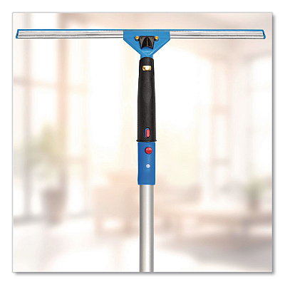 Pro Window Washing Kit with Swivel Squeegee and 6 ft Telescopic Pole, 18" Wide Blade, 3/Kit (GRI1306F183P)