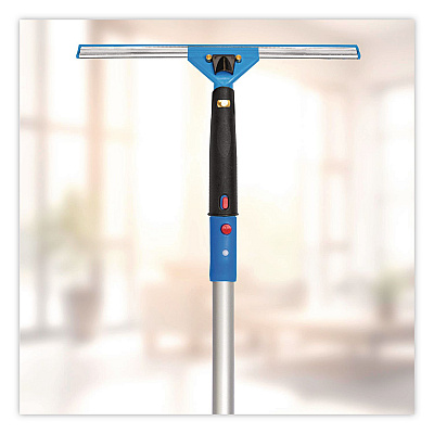 Pro Window Washing Kit with Swivel Window Squeegee and 20" Pole, 14" Wide Blade, 3/Kit (GRI1313PK)