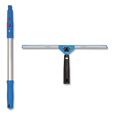 Pro Window Washing Kit with Swivel Window Squeegee and 20" Pole, 18" Wide Blade, 3/Kit (GRI131183PK)