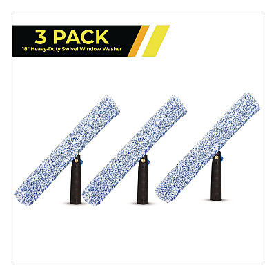 Heavy-Duty Swivel Window Washer, 18" Wide Blade, 3/Pack (GRI133183PK)