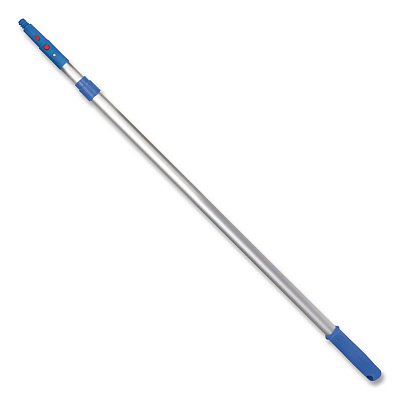 6 ft Telescopic Aluminum Extension Pole with Click/Lock Adapter Cone, 3.5 ft to 6 ft, Blue/Silver, 2/Pack (GRI1066F2PK)