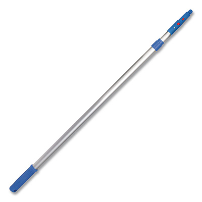 6 ft Telescopic Aluminum Extension Pole with Click/Lock Adapter Cone, 3.5 ft to 6 ft, Blue/Silver, 2/Pack (GRI1066F2PK)