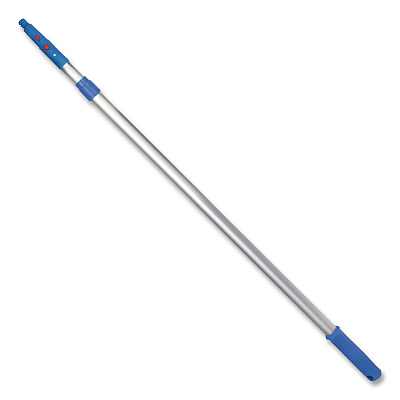 6 ft Telescopic Aluminum Extension Pole with Click/Lock Adapter Cone, 3.5 ft to 6 ft, Blue/Silver, 3/Pack (GRI1066F3PK)
