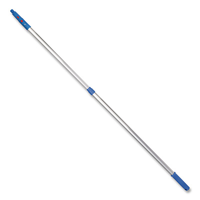 6 ft Telescopic Aluminum Extension Pole with Click/Lock Adapter Cone, 3.5 ft to 6 ft, Blue/Silver, 3/Pack (GRI1066F3PK)