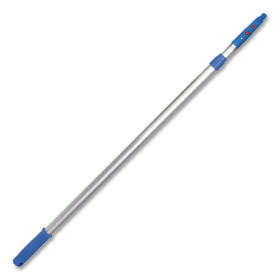 6 ft Telescopic Aluminum Extension Pole with Click/Lock Adapter Cone, 3.5 ft to 6 ft, Blue/Silver, 3/Pack (GRI1066F3PK)