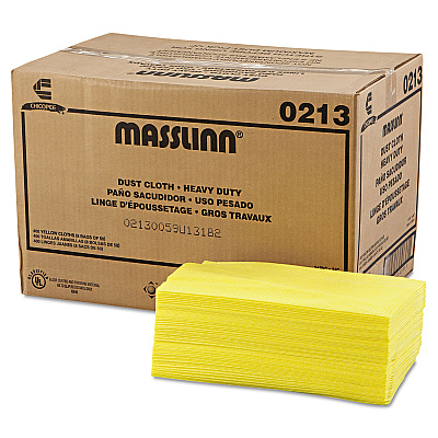 Chix Masslinn Dust Cloths, 1-Ply, 16 x 24, Unscented, Yellow, 50/Pack, 8 Packs/Carton (CHI0213)