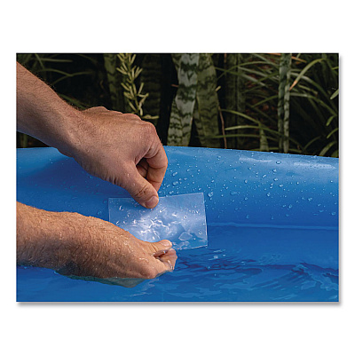 Flex Tape Strong Rubberized Waterproof Tape, 39 mils Thick, 4" x 3", Clear, 2 Patches/Pack, 24/Carton (TFSCLRMINI)