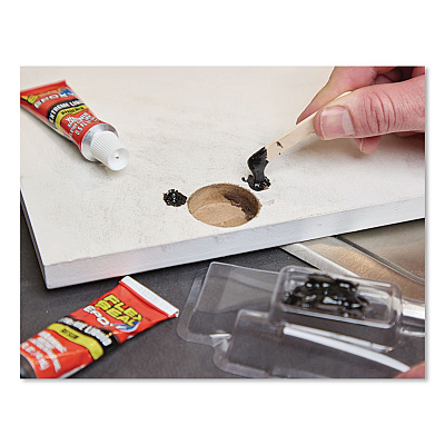 Flex Epoxy Extreme Liquid, Two Tube Set, 1 oz, Dries Black, 8/Carton (EFSBLKR2X15)
