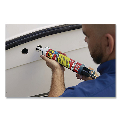 Flex Glue Super Strong Waterproof Glue, 10 oz, Dries White, 6/Carton (GFSTANR10)