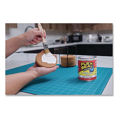 Flex Seal Liquid Rubber Sealant Coating Liquid, 16 oz Can, Dries White, 6/Carton (LFSWHTR16)