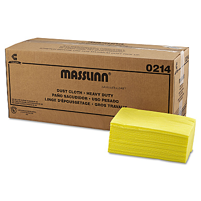 Chix Masslinn Dust Cloths, 1-Ply, 24 x 40, Unscented, Yellow, 25/Bag, 10 Bags/Carton (CHI0214)