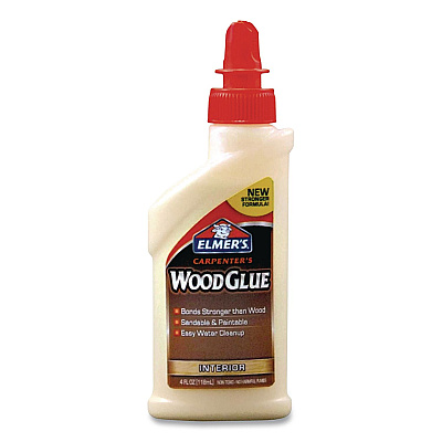 Elmer's Carpenter Wood Glue, 4 oz, Dries Beige, 12/Carton (E7000)