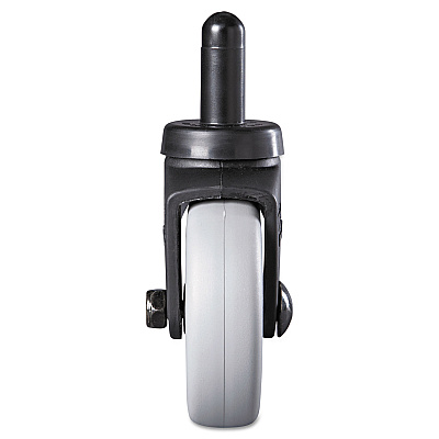Rubbermaid Commercial Replacement Bayonet-Stem Swivel Casters, Grip Ring Stem, 3" Soft Rubber Wheel, Black (SGSFG7570L20000)