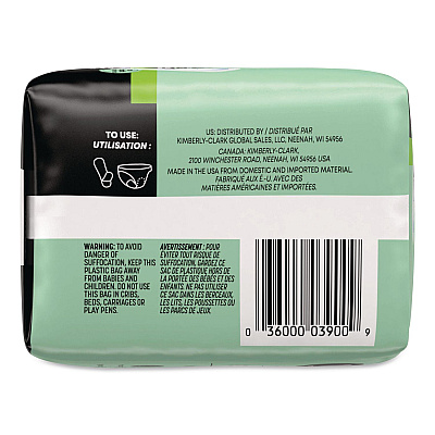 U by U by U by Kotex Security Ultra Thin Feminine Pads, Heavy Absorbency, 20/Pack, 8 Packs/Carton (53088CT)