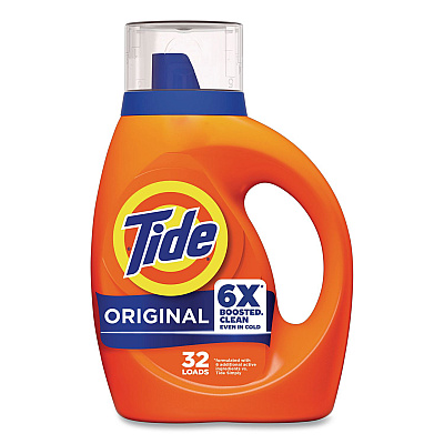 Liquid Tide Laundry Detergent, Original Scent, 32 Loads, 40 oz Bottle, 6/Carton (12118)