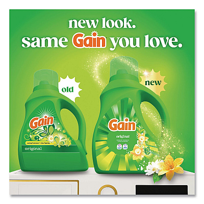 Liquid Laundry Detergent, Gain Original Scent, 42 oz Bottle, 6/Carton (22578)