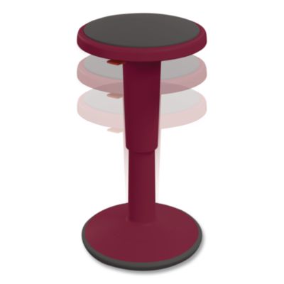 MooreCo Hierarchy Grow Stool, Short, Backless, Supports Up to 250 lbs, 14" to 18" Seat Height, Currant Seat, Currant Base (50960CURRANT)