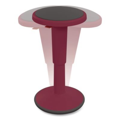 MooreCo Hierarchy Grow Stool, Short, Backless, Supports Up to 250 lbs, 14" to 18" Seat Height, Currant Seat, Currant Base (50960CURRANT)