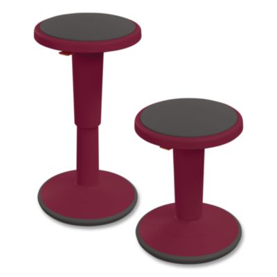 MooreCo Hierarchy Grow Stool, Short, Backless, Supports Up to 250 lbs, 14" to 18" Seat Height, Currant Seat, Currant Base (50960CURRANT)