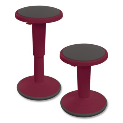 MooreCo Hierarchy Grow Stool, Tall, Backless, Supports Up to 250 lbs, 17" to 24" Seat Height, Currant Seat, Currant Base (50970CURRANT)