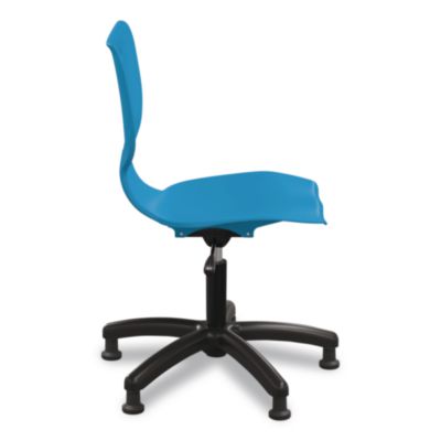 MooreCo Hierarchy Five-Star Chair, Supports Up to 250 lbs, 21.68" Seat Height, Blue Seat, Blue Back, Black Base (53511BLU)