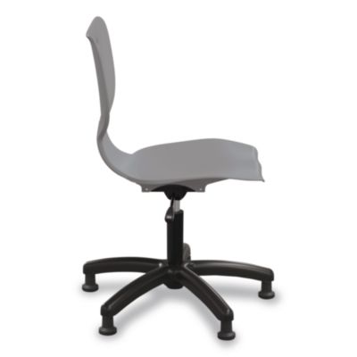 MooreCo Hierarchy Five-Star Chair, Supports Up to 250 lbs, 21.68" Seat Height, Gray Seat, Gray Back, Black Base (53511GREY)